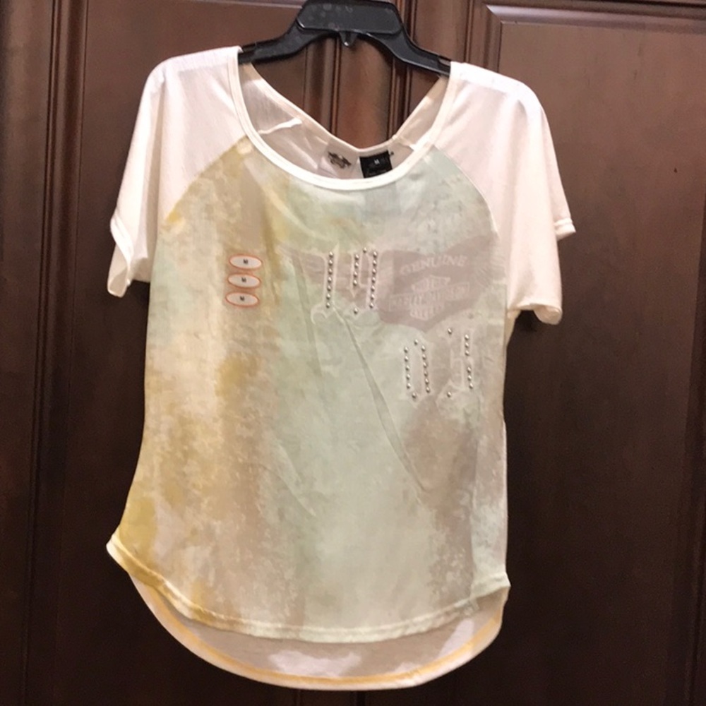 Harley Davidson NWT sheer short sleeve shirt med